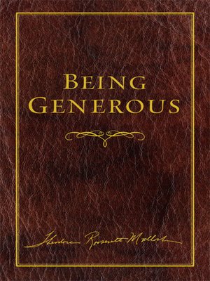 cover image of Being Generous